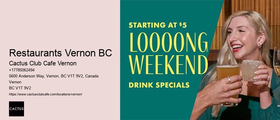 Vernon's finest happy hour offerings