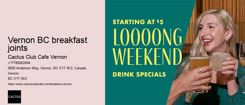 Where to unwind with happy hour cocktails in Vernon