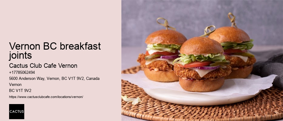 Vernon BC dinner menu