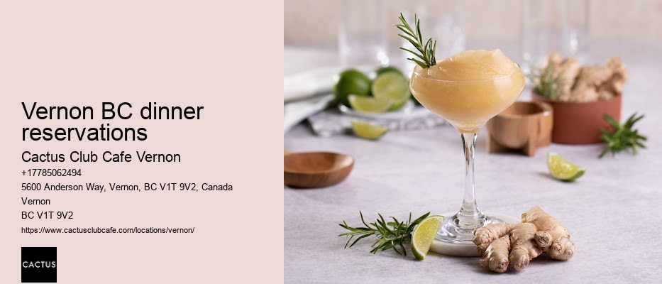 Vernon BC dinner reservations