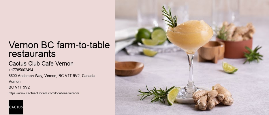 Vernon BC farm-to-table restaurants