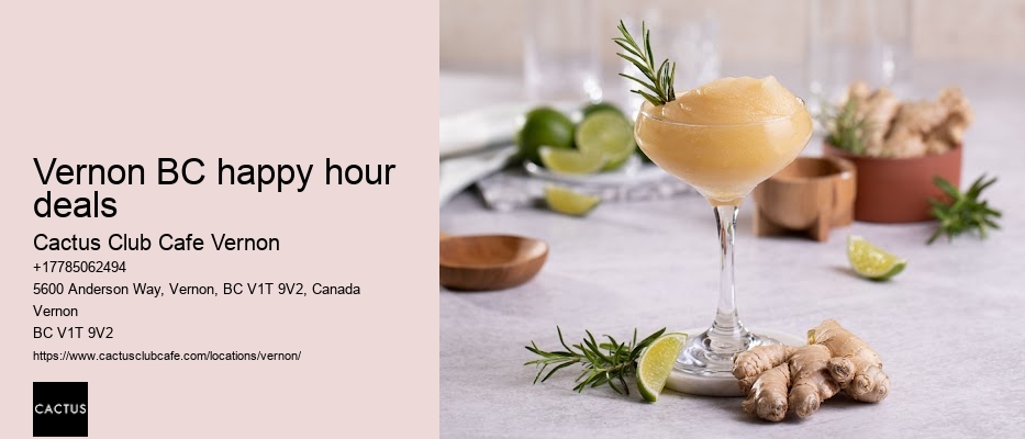 Vernon BC happy hour deals