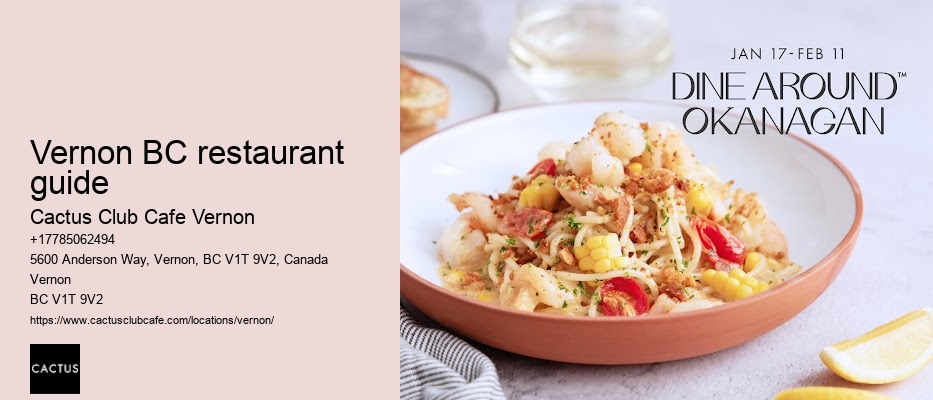 Happy hour specials at Cactus Club Cafe Vernon