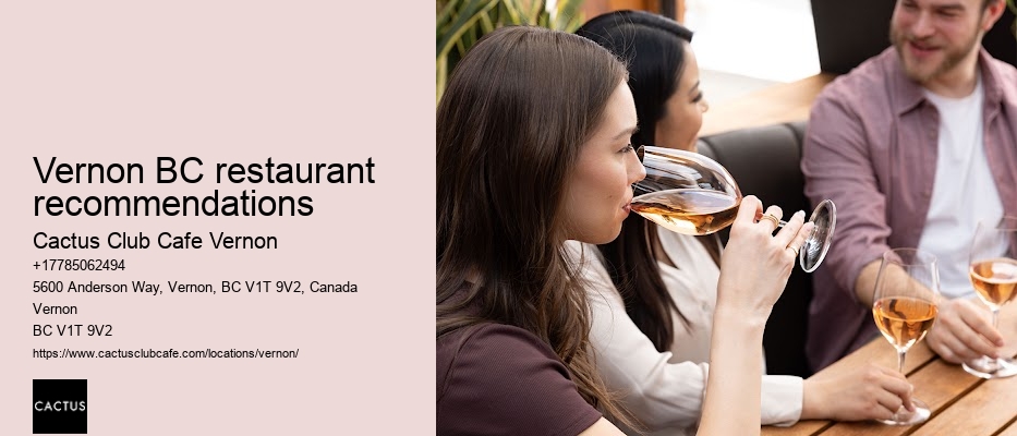 Vernon BC dining places
