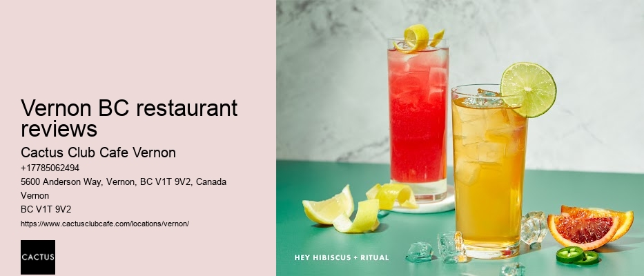 Vernon fine dining experiences