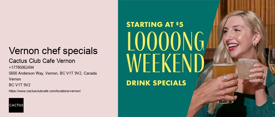 Happy hour promotions in Vernon Canada