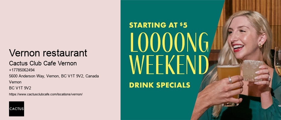 Best deals for happy hour in Vernon