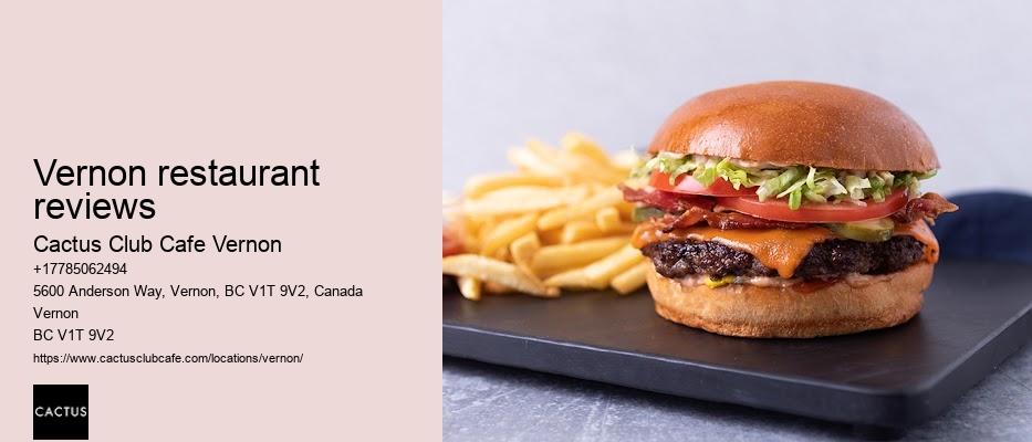 Vernon BC lunch menu