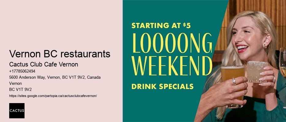 Best places to enjoy happy hour in Vernon