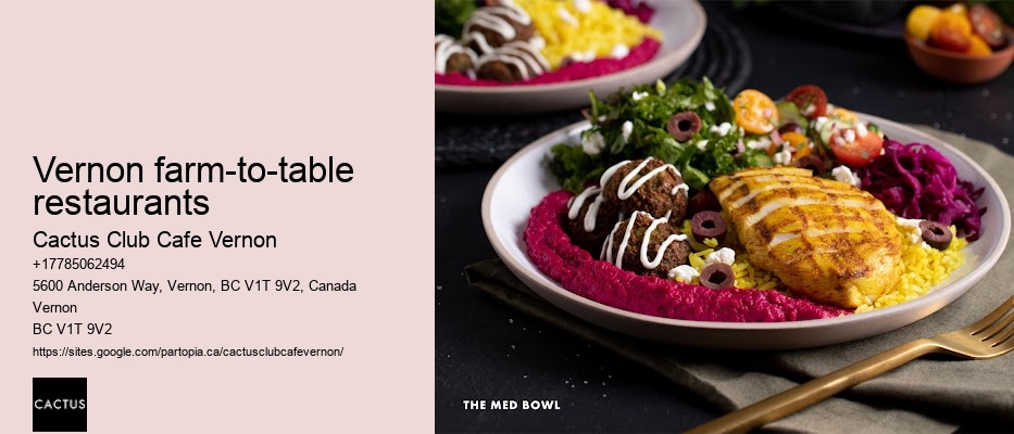 Farm-to-table restaurants in Vernon BC