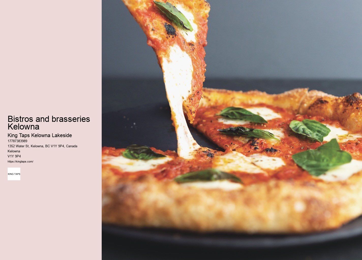 Kelowna restaurants with kids' menus