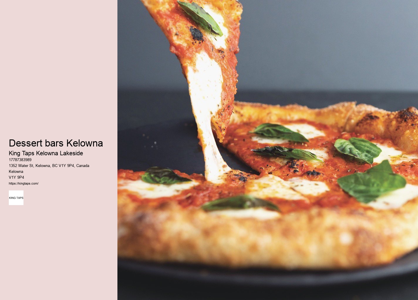 Lakeside dining with gourmet options Kelowna