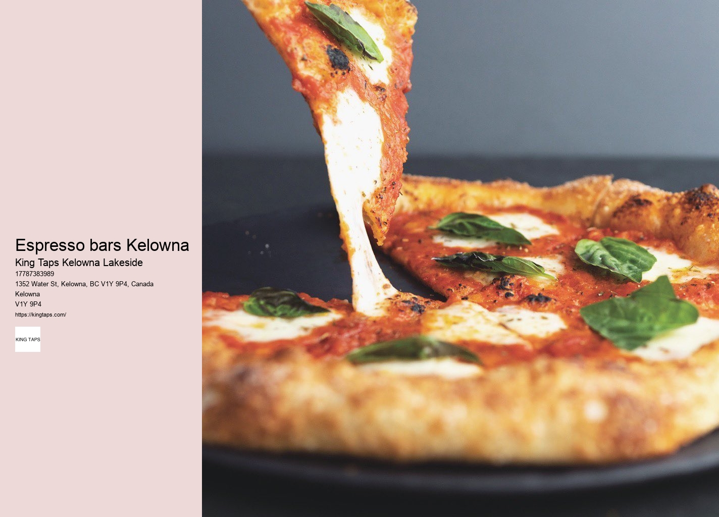 Wood-fired pizza Kelowna