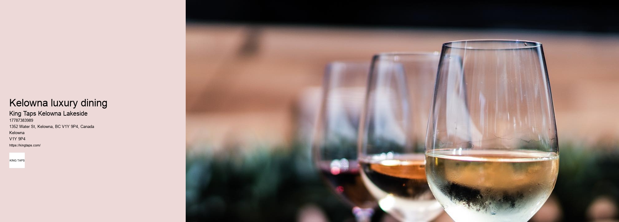 Lakeside dining with weekday lunch specials Kelowna