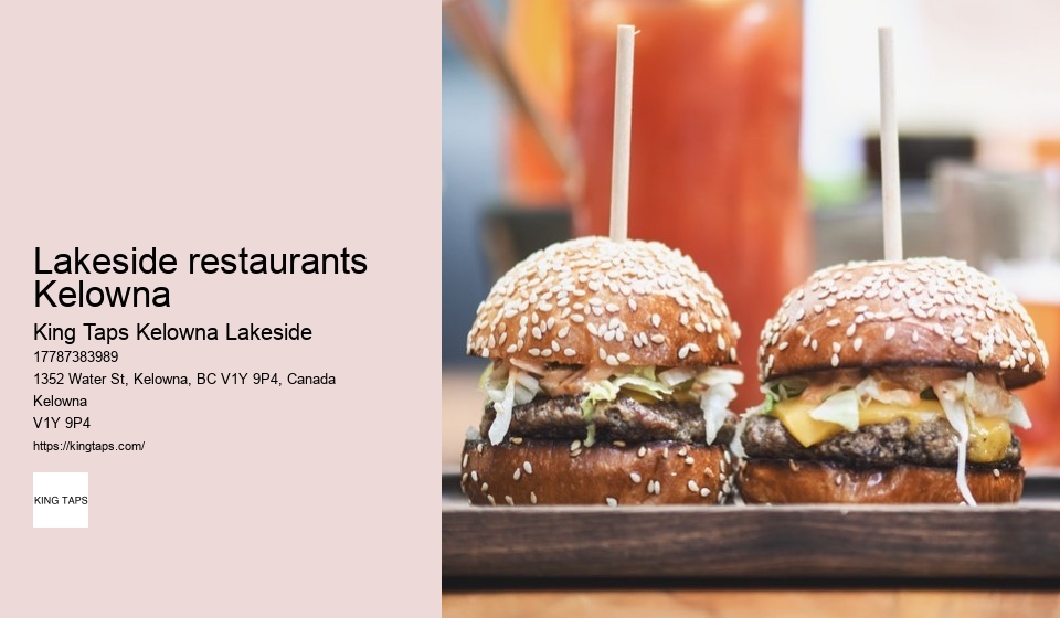 Lakeside dining with private dining options Kelowna