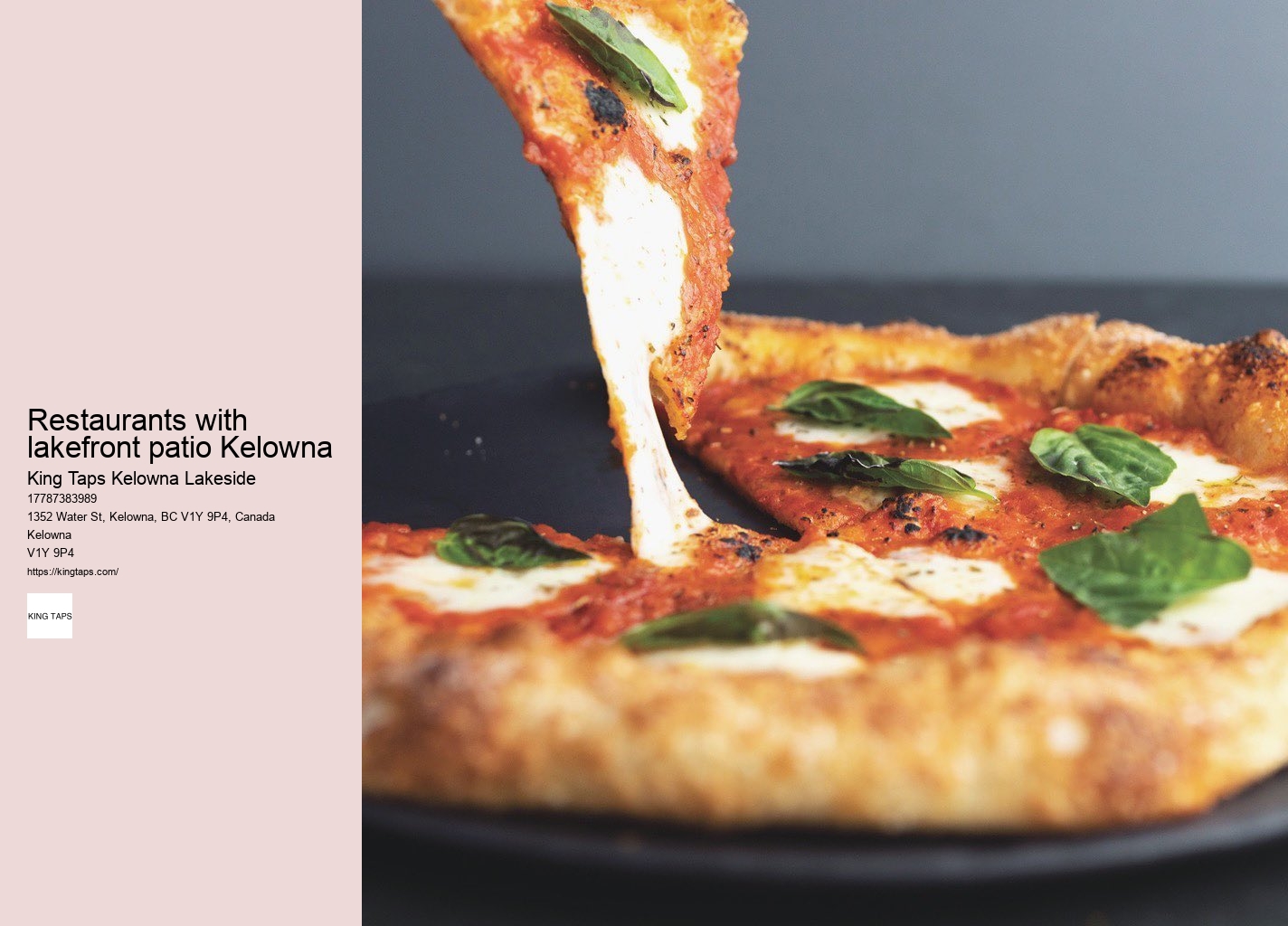 Family-owned restaurants Kelowna