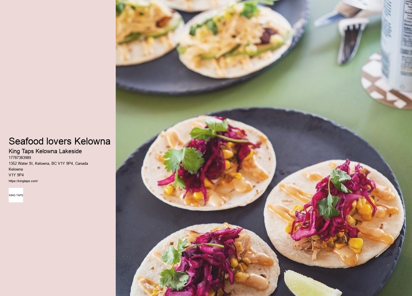 Lakeside dining with takeaway options Kelowna
