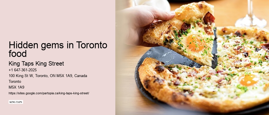 Unique Toronto restaurant menus