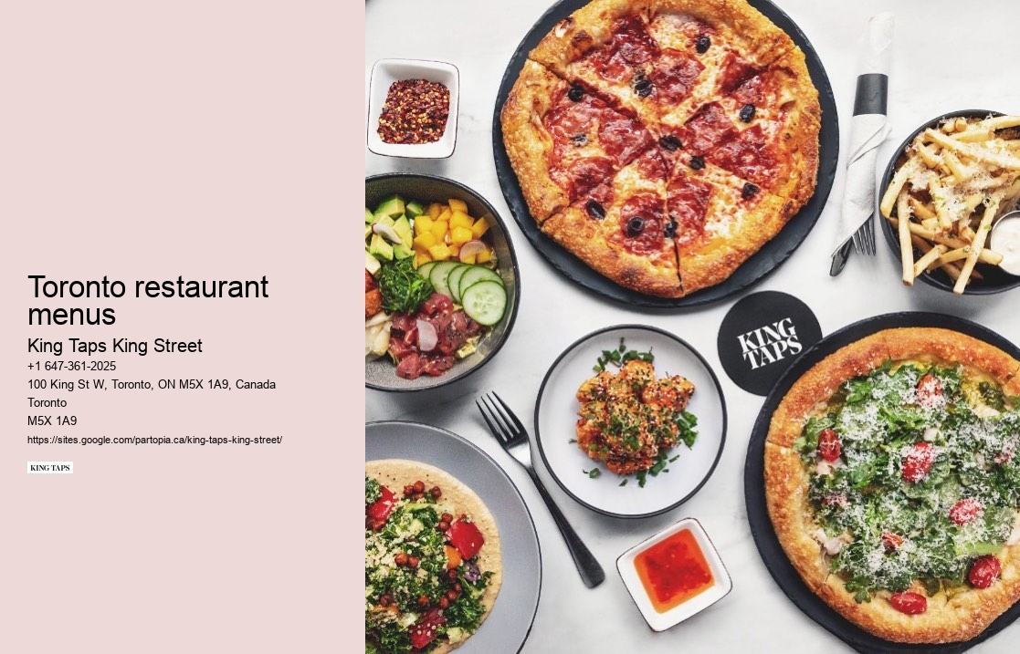 Toronto restaurant menus