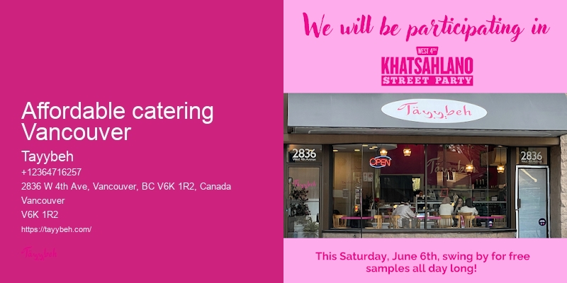 Middle Eastern Food Service Vancouver
