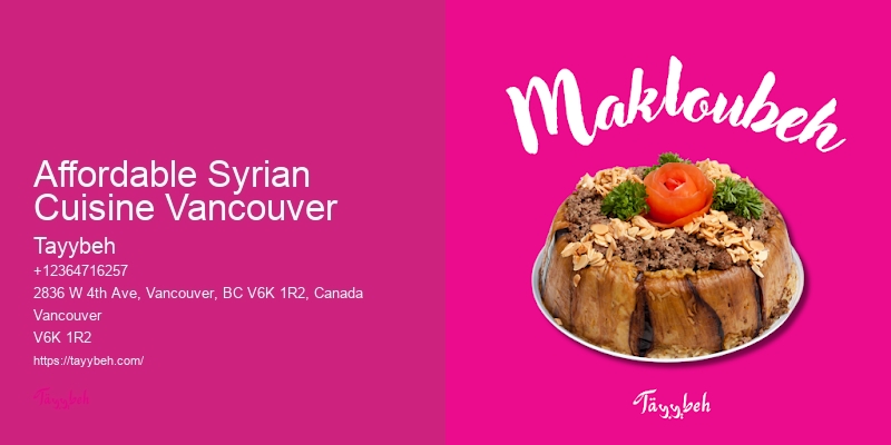 Traditional Middle Eastern Dishes Vancouver