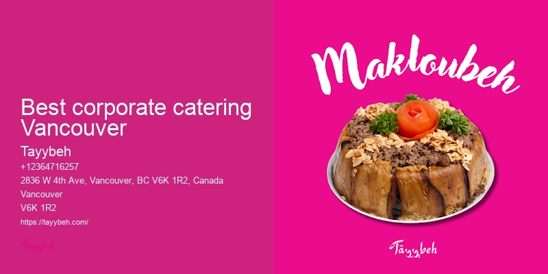 Award-Winning Event Catering Vancouver