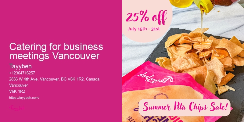 Syrian Food for Corporate Events Vancouver