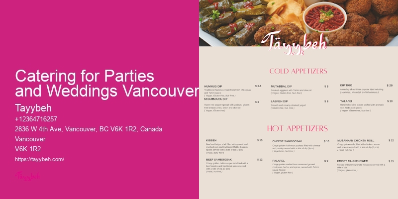 Local catering services Vancouver