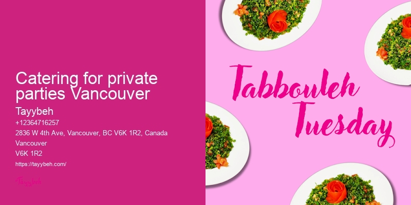 Vancouver corporate catering packages