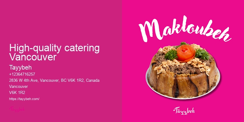 Middle Eastern Party Catering Vancouver