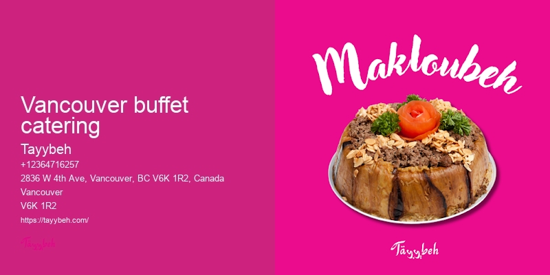 Syrian food catering services Vancouver