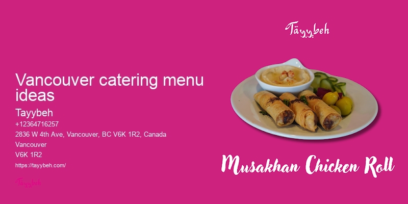 Vancouver wedding catering services