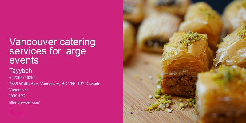 Catering menu ideas Vancouver