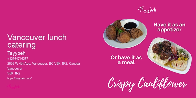 Catered lunch services Vancouver