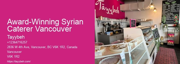 Syrian food catering Vancouver