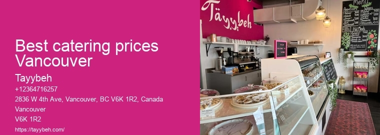 Vancouver catering for receptions and parties