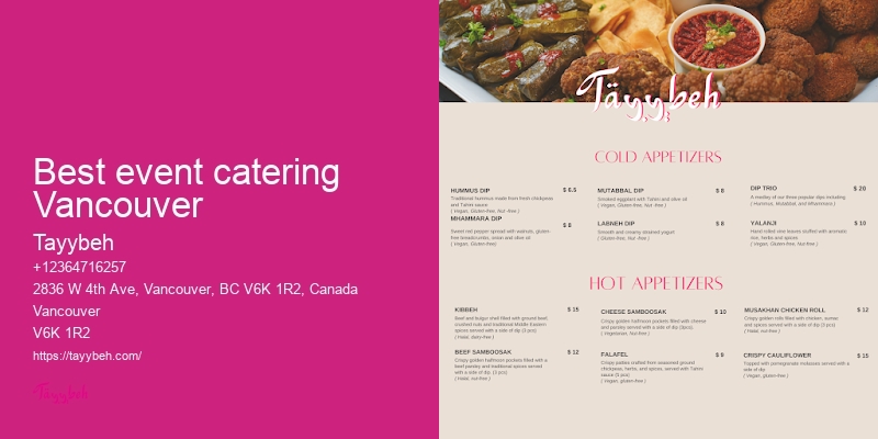 Local Syrian Food Catering Vancouver