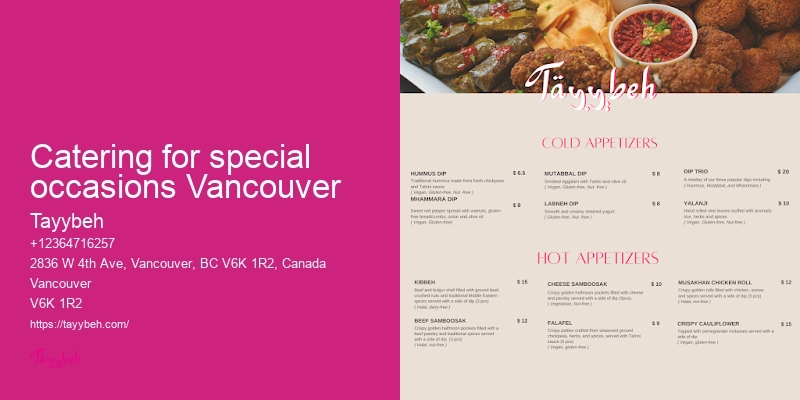 Corporate catering Vancouver