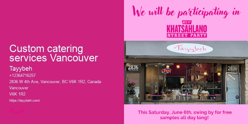 Vancouver catering for special occasions