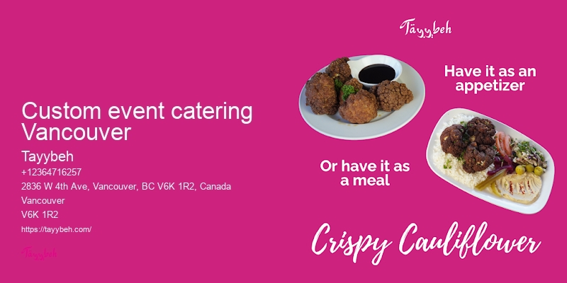 Vancouver catering menu ideas