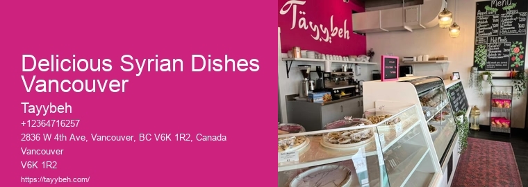 Syrian Food for Social Events Vancouver