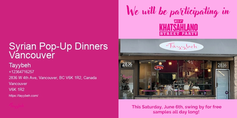 Affordable Syrian Catering Vancouver