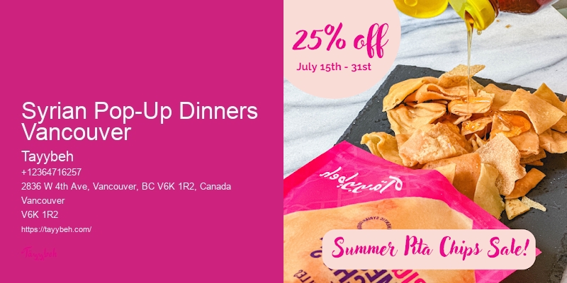 Affordable Syrian food catering Vancouver
