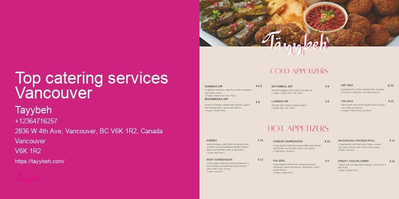 Catering for special events Vancouver
