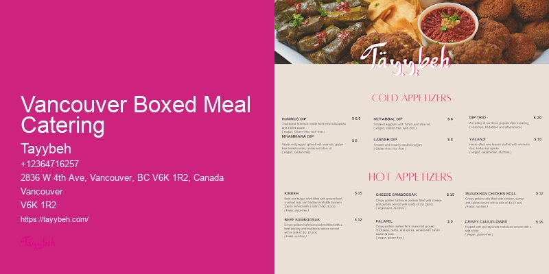 High-end catering services Vancouver
