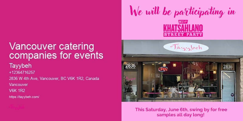 Vancouver catering for business lunches
