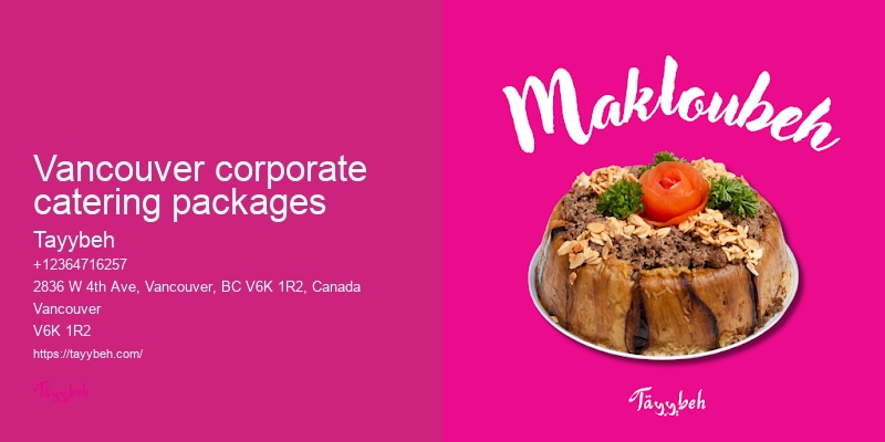 Vancouver catering for upscale events