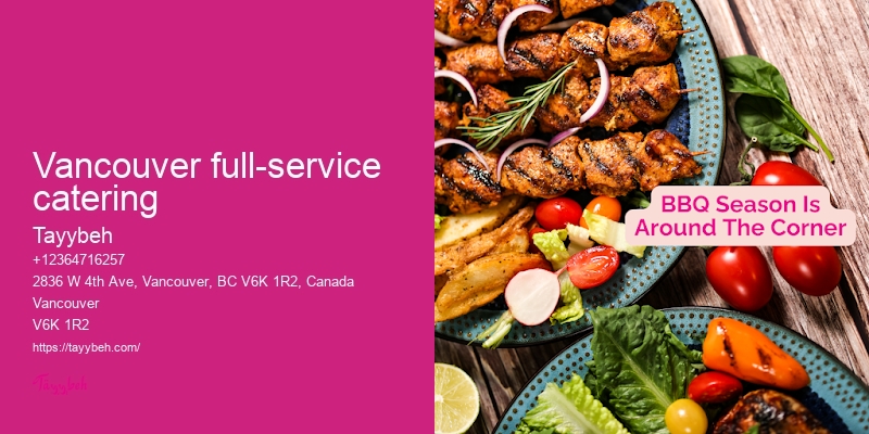 Vancouver catering with diverse cuisines